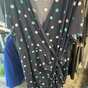 LANE BRYANT  22/24  Dot Wrap Dress Elegant dress